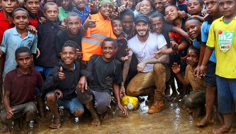 David Beckham en Nueva Guinea