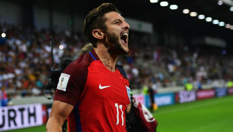 Lallana celebra su gol con Inglaterra