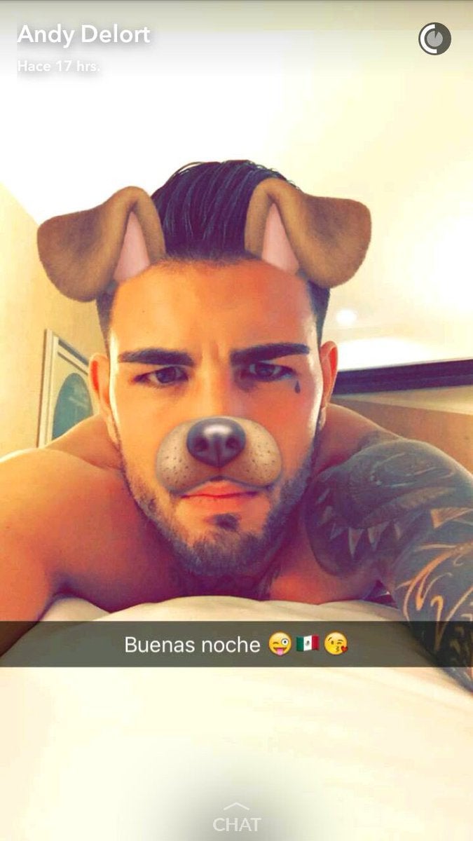 Andy Delort desea: "buenas noches" con filtro de perrito