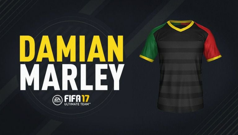 Damian Marley plasmó los colores icónicos de reggae en su jersey para FIFA 17