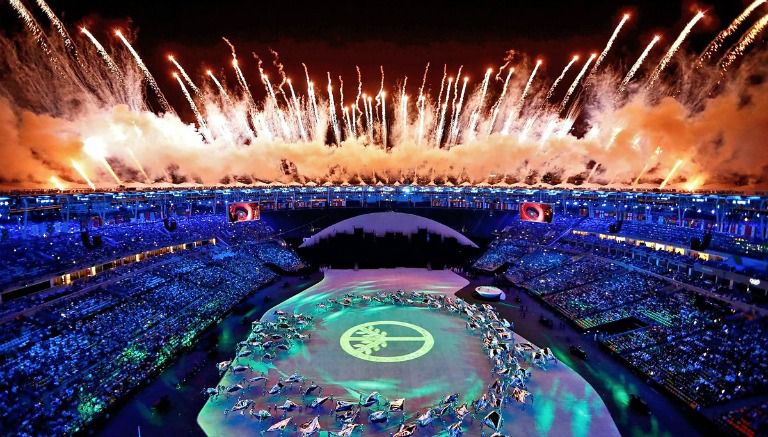 El Maracaná durante la inauguración de los Juegos Olímpicos Río 2016