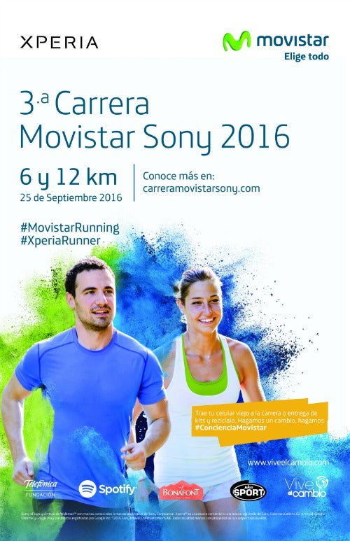 Cartel de publicidad de la carrera Movistar-Sony 2016