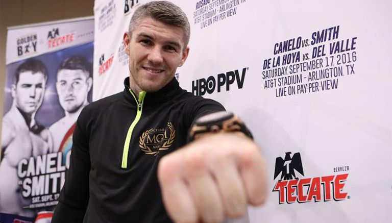 Liam Smith, tras su llegada a la ciudad de Dallas