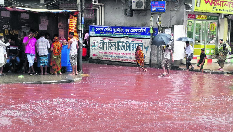 Así lucieron las calles de la India tras las fuertes lluvias 