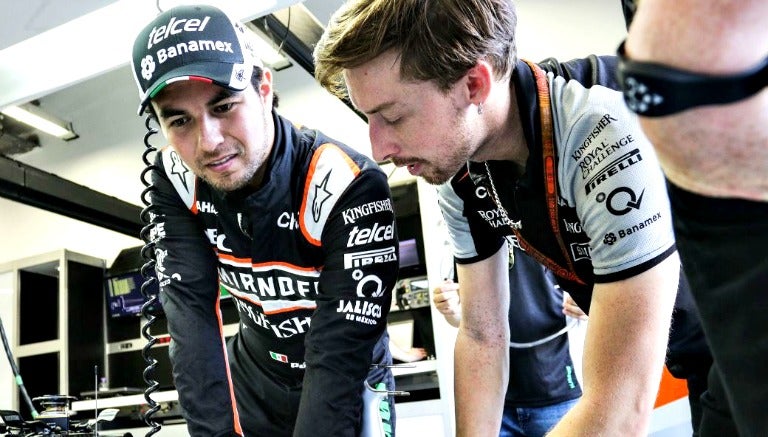 Checo Pérez previo a la calificación del GP de Singapur