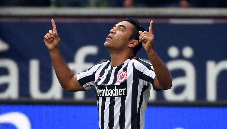 Fabián celebra su primer gol con el Eintracht Frankfurt