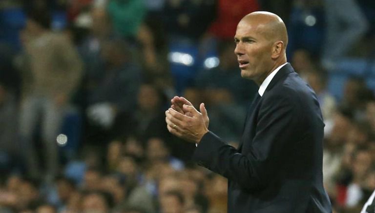 Zidane en un partido del Real Madrid