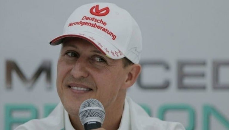 Michael Schumacher durante un evento