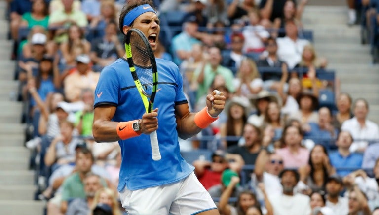 Rafael Nadal, emocionado en el Abierto de Estados Unidos