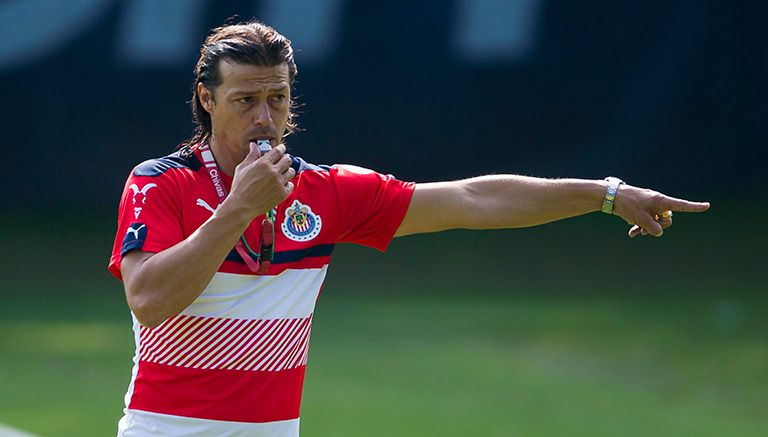 Matías Almeyda, en entrenamiento con Chivas