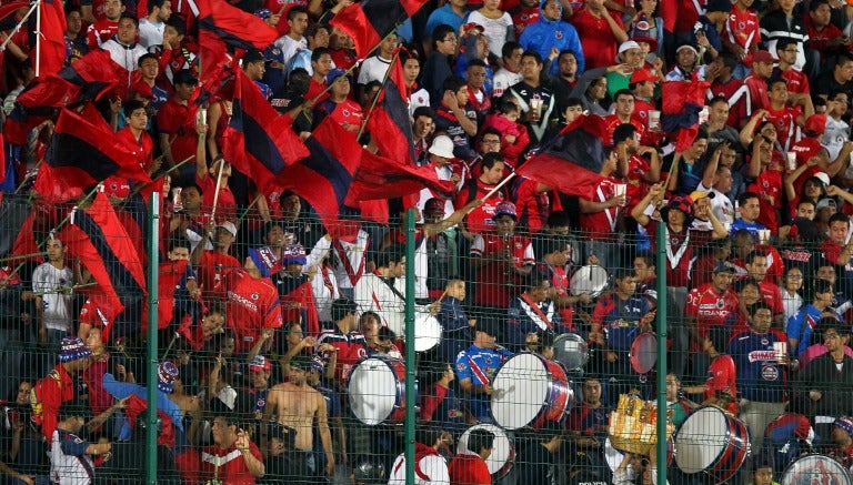 Aficionados del Veracruz apoyando a los Tiburones