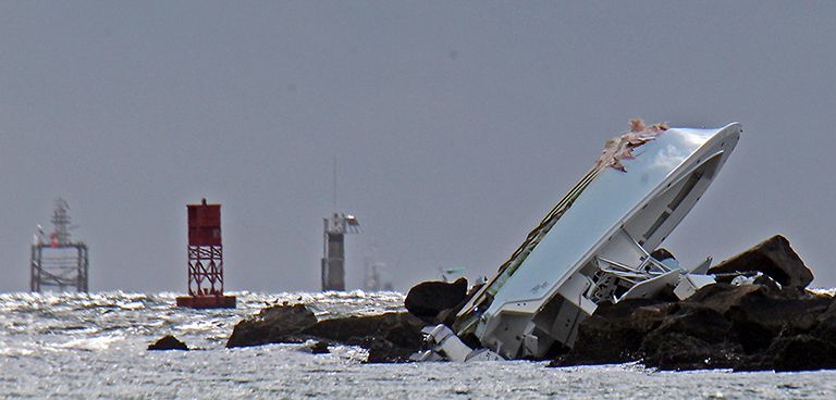 El bote en el que navegaba José Fernández