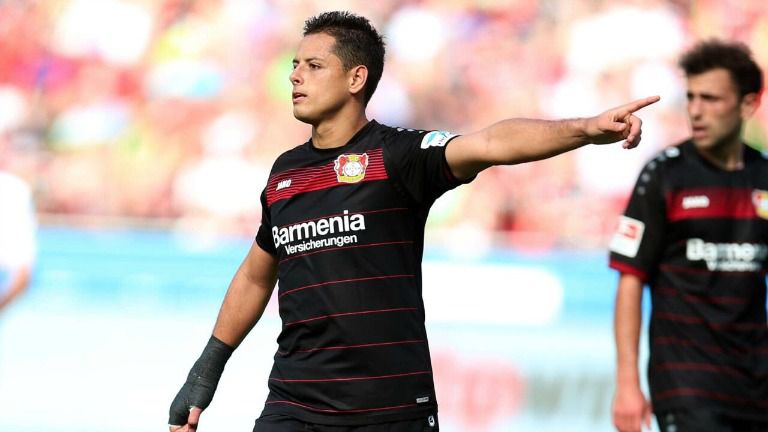 Chicharito, durante el partido frente al Mainz