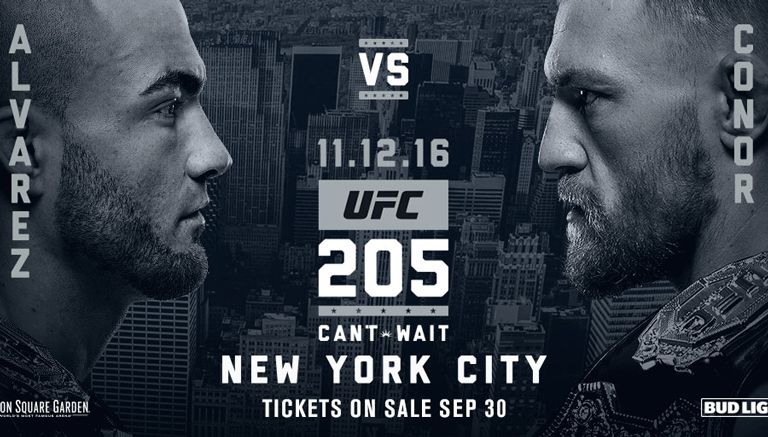 Cartel de la pelea principal del UFC 205