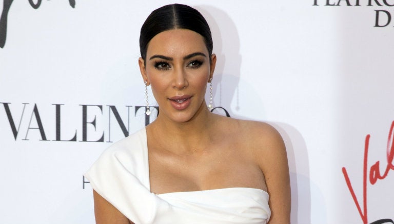 Kim Kardashian, en una alfombra roja 