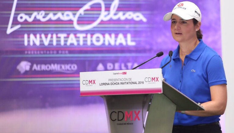 Lorena Ochoa, durante presentación del 'Lorena Ochoa Invitational'