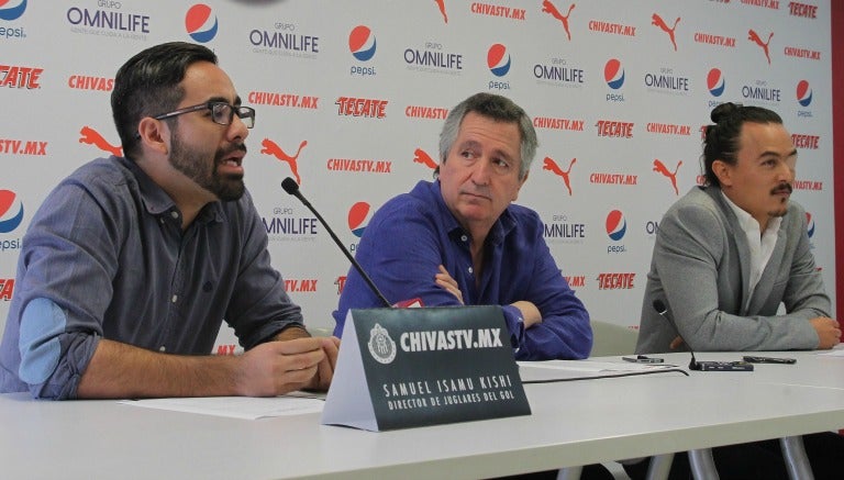 Barba, Isamu y Vergara, en la presentación del programa