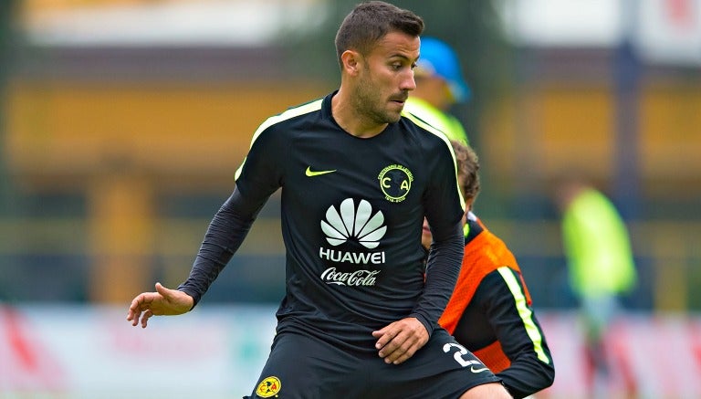 Guerrero, en un entrenamiento de América