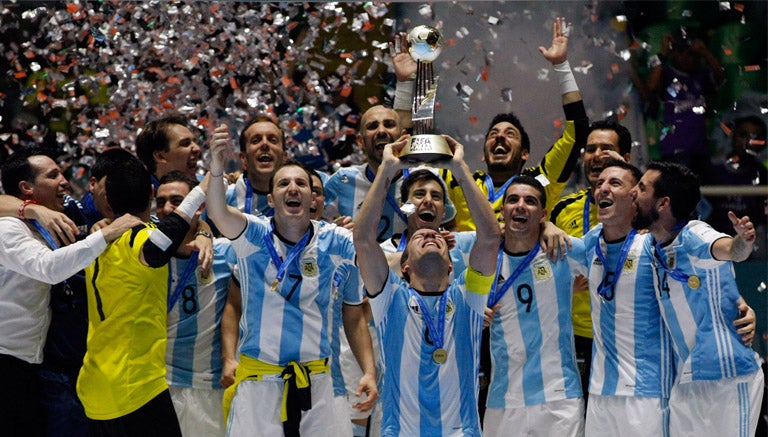 Argentina celebrando el campeonato mundial