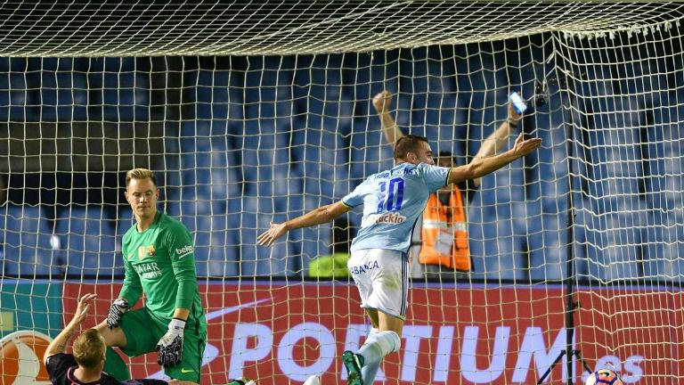 Ter Stegen se lamenta tras una de sus fallas frente al Celta