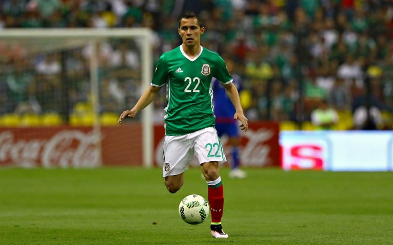 Paul Aguilar, durante un juego con la Selección Nacional