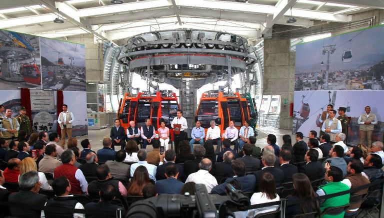 Enrique Peña Nieto en la inauguración del 'Mexicable'