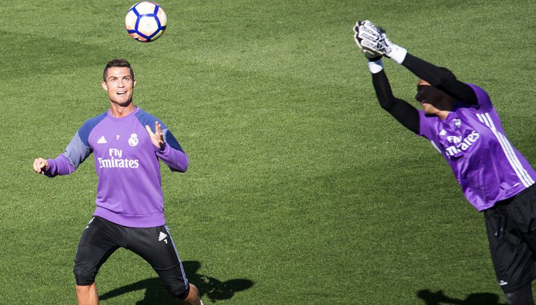 Cristiano Ronaldo entrena en Valdebebas