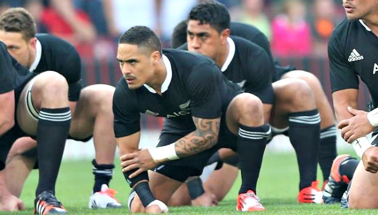 Aaron Smith en un partido con los All Blacks