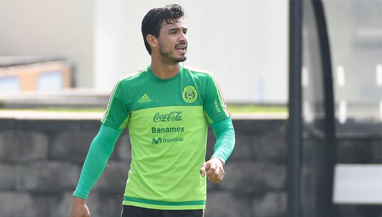 Alanís durante el entrenamiento de la Selección Nacional