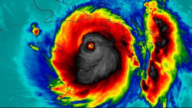 Imagen satelital del huracán 'Matthew'