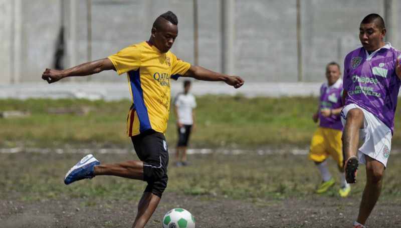 Candelo durante el partido frente a los internos 