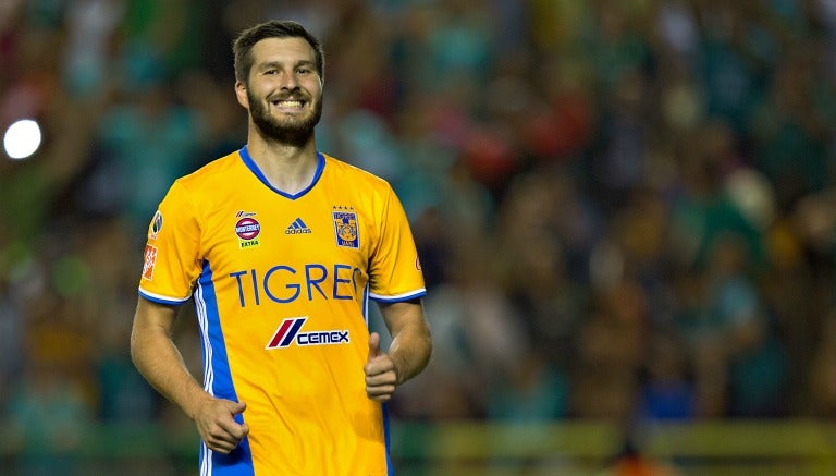 André-pierre Gignac, durante el partido Tigres vs León del A2016