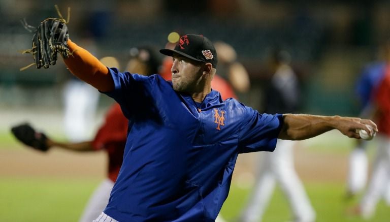 Tim Tebow, ahora en su faceta como pelotero de los Mets