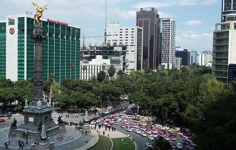 Así lució el bloqueo desde las alturas