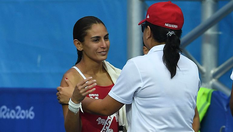 Paola Espinosa y Ma Jin durante Río 2016