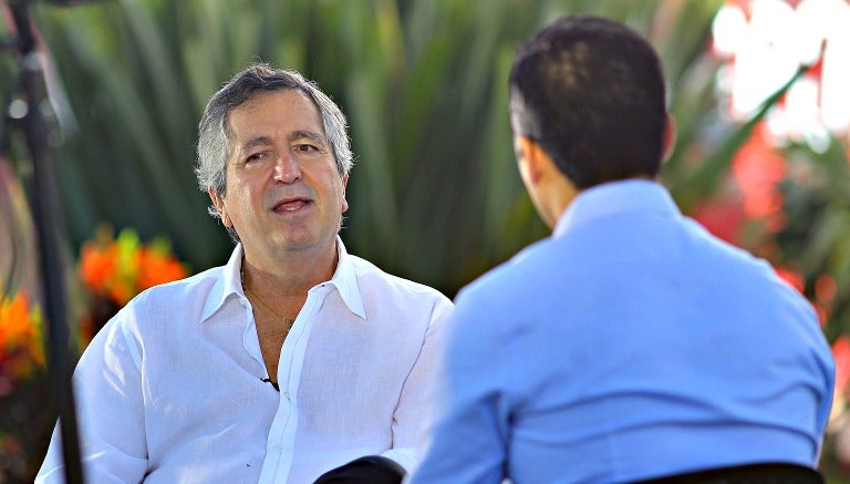 Jorge Vergara en una entrevista previo a la Jornada 13