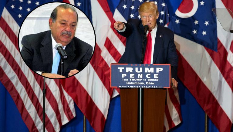 Trump señala a Carlos Slim de ayudar a Hillary Clinton