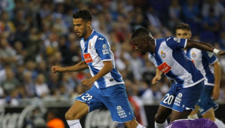 Diego Reyes durante un partido del Espanyol