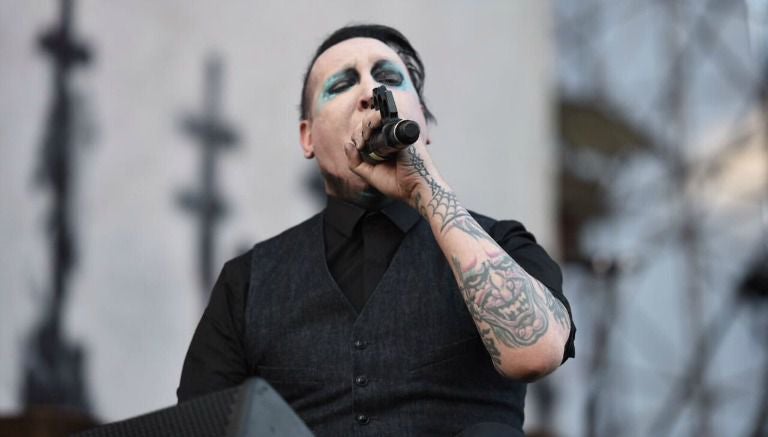 Marilyn Manson durante su participación en el Knot Fest