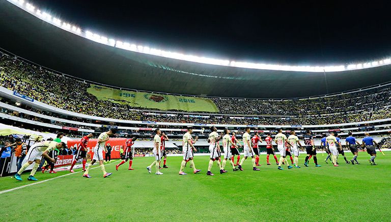 Así saltaron a la cancha el América y los Xolos