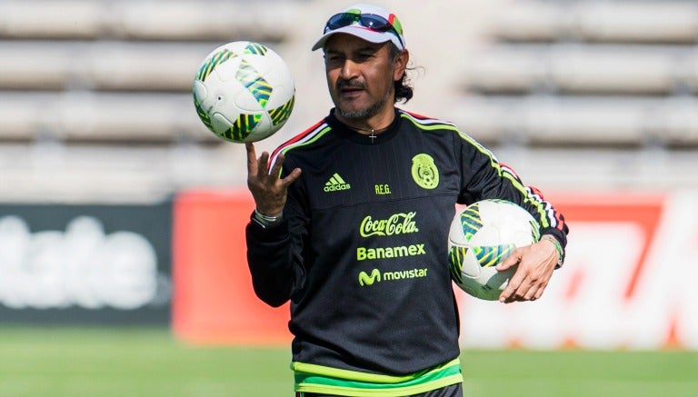 Potro Gutiérrez, en un entrenamiento del Tri Sub 23