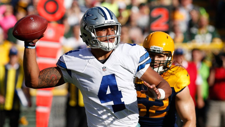 Dak Prescott, en el partido frente a Green Bay