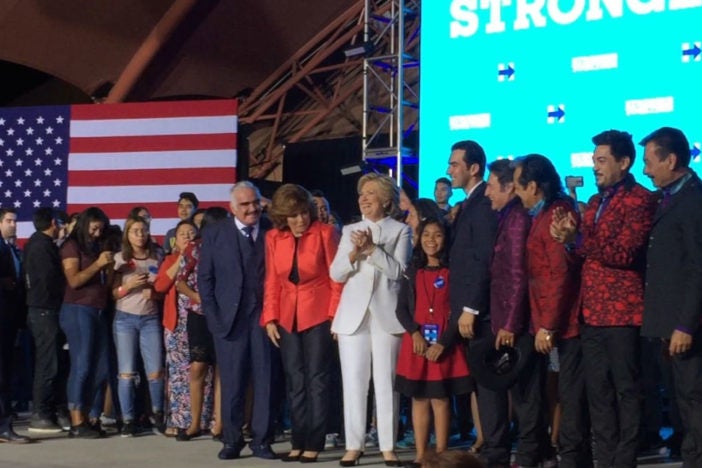 Hillary Clinton en la celebración