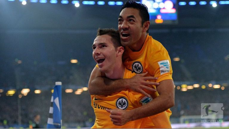 Fabián celebra un gol del Frankfurt