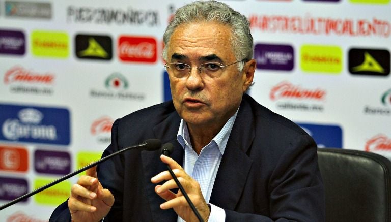 Álvaro Dávila, presidente de Monarcas Morelia, durante conferencia de prensa