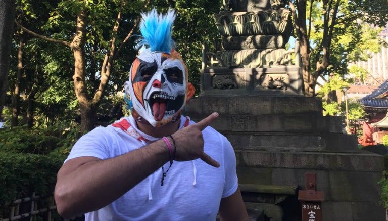 Psycho Clown en su visita al Templo Asakusa Kannon