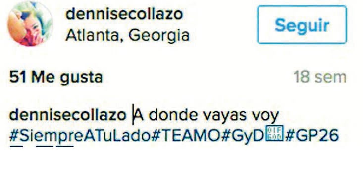 Cuenta de Instagram de Collazo donde también demuestra su amor por el Gullit