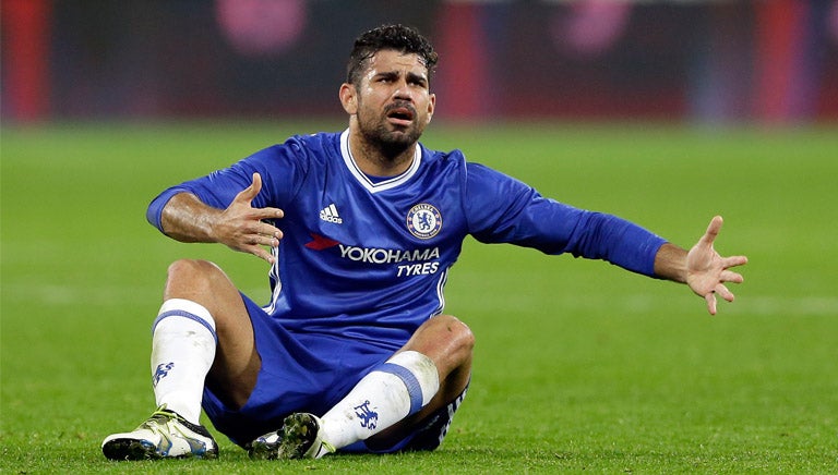 Diego Costa, durante el partido contra West Ham United 