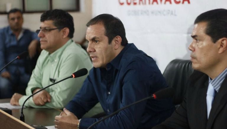 Cuauhtémoc Blanco durante un conferencia de prensa