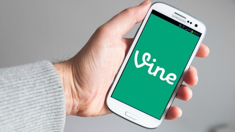 La aplicación Vine en un teléfono